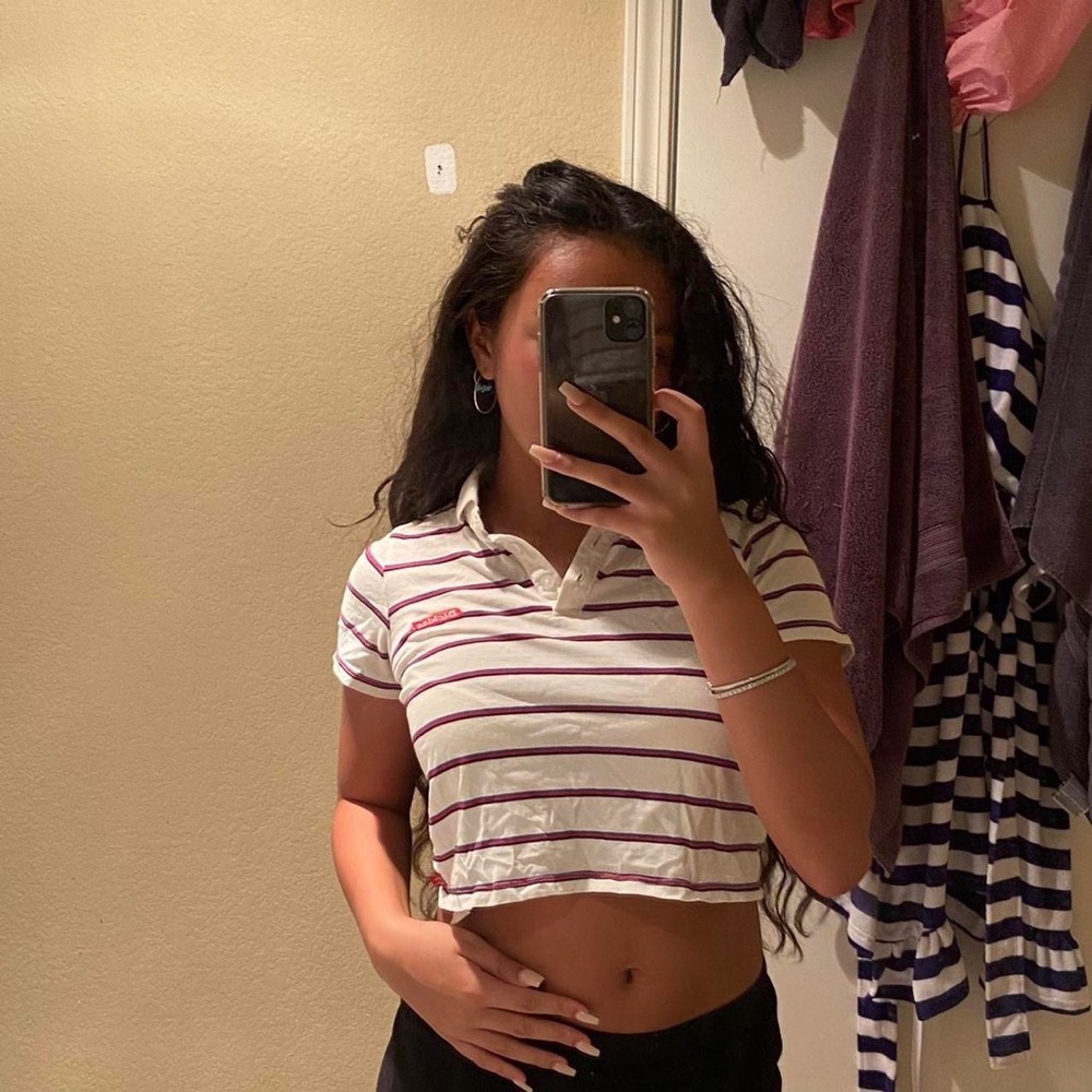 Cropped Dickies collared shirt